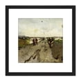 thumbnail image 1 of Breitner Landscape Near Waalsdorp Painting 8X8 Inch Square Wooden Framed Wall Art Print Picture with Mount, 1 of 4