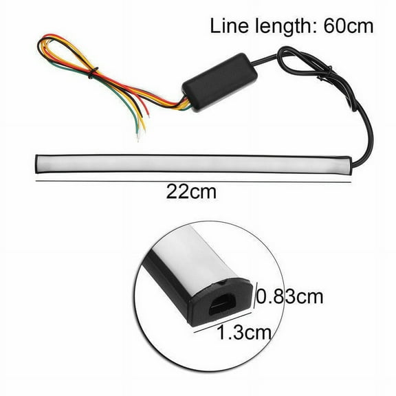 Silica Gel Turn Signal Strip Light Motorcycle LED Sequential Switchback DC12V Flowing Tail High Quality Useful