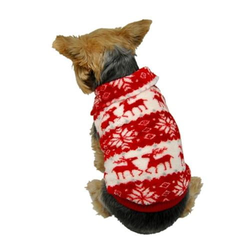 Weite Christmas Pet Clothes Warm Winter Puppy Dog Cat Turtleneck Sweater Apparel