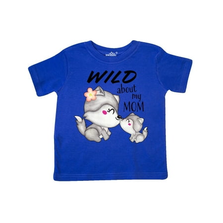 

Inktastic Wild About my Mom- mother and baby wolves Gift Toddler Boy or Toddler Girl T-Shirt