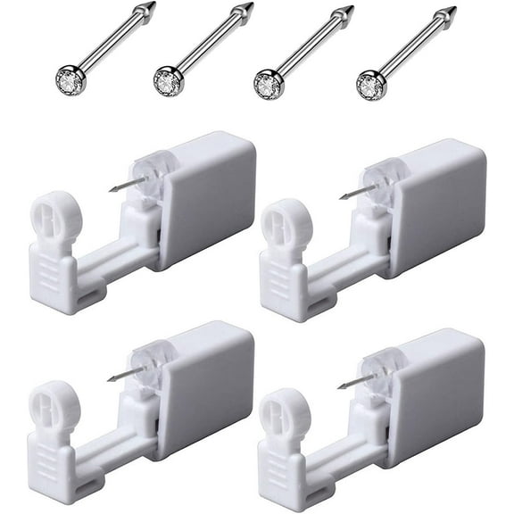 Nose Piercing Kit,Disposable Nose Piercing Gun at Home,Self Nose Piercing Gun Tool with Built-in 2mm Hypoallergenic Nose Studs