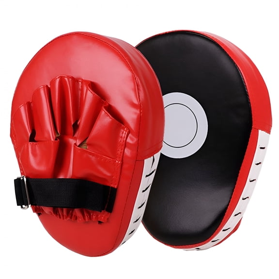 BESTSKY Boxing Pads Focus Mitts, Curved Hook and Jab Target Hand Pads, Great for MMA, Muay Thai, Kickboxing, Martial Arts, Karate Training, Padded Punching, Coaching Strike Shield (Black Red)