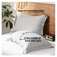 thumbnail image 4 of King Linens 100% Belgian Linen Pillow Shams Stone Washed Solid Color Basic(King,Grey), 4 of 4