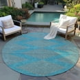 thumbnail image 6 of Addison Rugs Chantille Indoor/Outdoor Transitional Geometric Teal Washable Round Rug, 8' x 8', 6 of 6