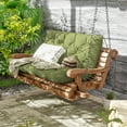 thumbnail image 6 of Kimunuk Outdoor Swing Cushion , 40" X 40" X 5" Waterproof Bench Chair Replacement Cushion with 6 Ties for Patio Porch, Light Green, 6 of 7
