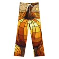 thumbnail image 3 of Fall Thanksgiving Pumpkin Pajamas For Women Loose Retro Night Pajama Pants Comfortable Sleepwear Bottoms Homewear, 3 of 6