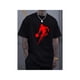 thumbnail image 1 of Men's Basketball Silhouette Print T-Shirt, 100% Cotton Casual Crew Neck Long Sleeve T-Shirt, Slightly Stretchable, Four Seasons Comfort Fit Fabric Top, 1 of 7