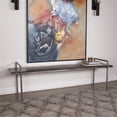 thumbnail image 3 of Bowery Hill Contemporary Iron and Wood Bench in Dark Gray/Silver, 3 of 6