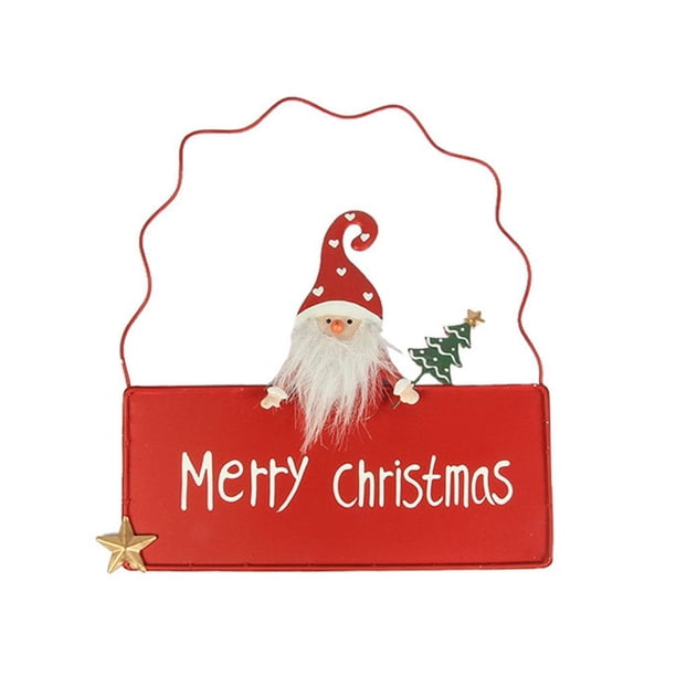 De Navidad Feliz Navidad Hierro Forjado Santa Claus Bendición Letras Colgante Árbol De Navidad Colgante Fiesta De Vacaciones Decoración Minnieouse HA045215-03