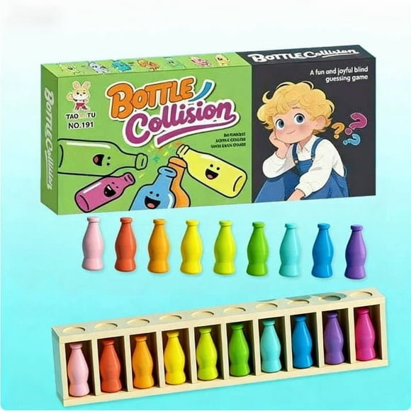 Happy Bottle Guessing Game Childrens Color Beverage Match Game Exercise Brain Puzzle Toy