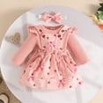 thumbnail image 2 of CAUYDY Preemie Girls Bodysuit Set Baby Girl Long Sleeved Romper Infant Fall Winter Clothing Newborn Outfit 3 6 9 Months 1T 2T Sizes 12-18 Months,Watermelon Red, 2 of 9