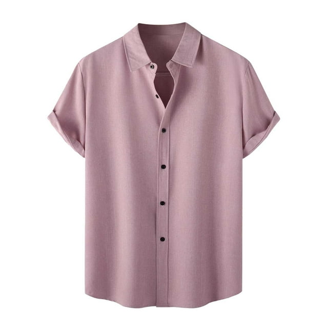 Birdeem Chemise Décontractée pour Hommes à Manches Courtes et Col Rabattu, Fermeture à Boutons, Blouse Hawaïenne