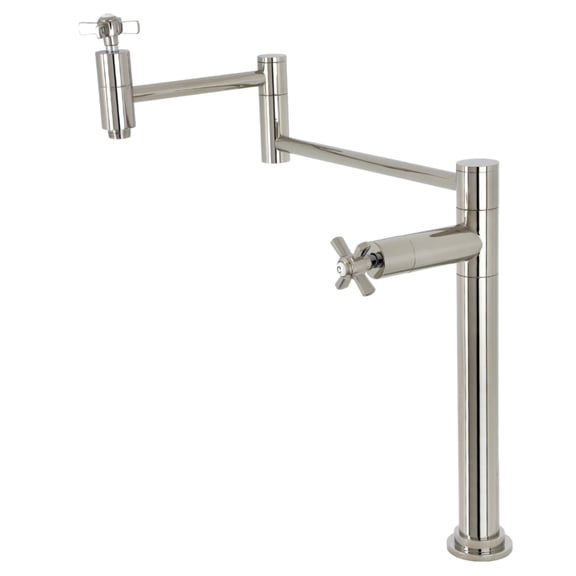 Kingston Brass KS8706ZX Millennium Deck Mount Pot Filler Faucet, Polished Nickel