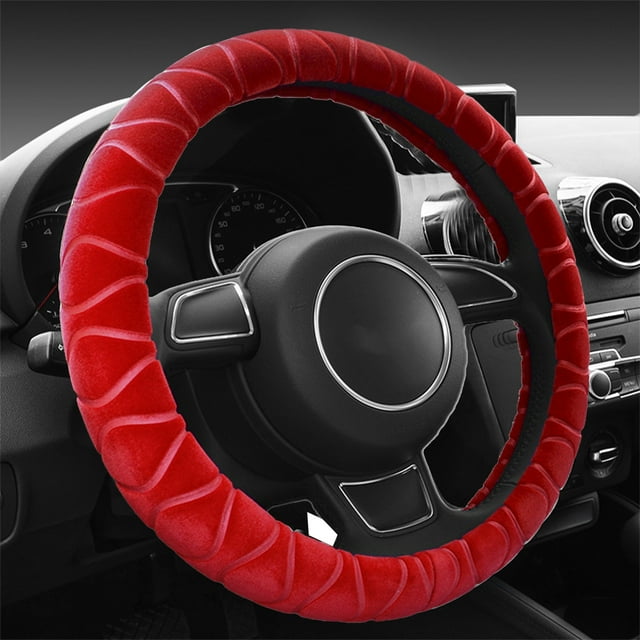 Yhmxh Car Accessories Motorcycle Accessories Car Steering Wheel Cover 38cm Universal Elastic Steering Wheel Cover Winter Steering Wheel Cover Car Warm Handle Cover Steering Wheel Cover