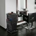 thumbnail image 4 of Saloniture Premium Locking Rolling Trolley Cart with Pockets - Black, 4 of 4