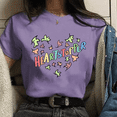 thumbnail image 3 of Camiseta con estampado del regimiento Heartstopper para mujer, camisa informal de cuello redondo personalizada, nueva moda, 3 of 5