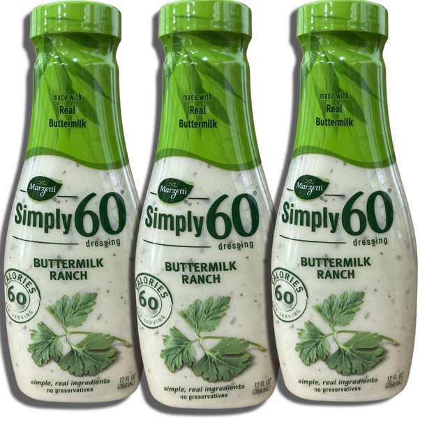 Simply 60 Calorie Buttermilk Ranch Salad Dressing Value Combo Pack