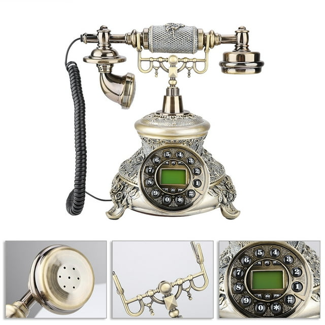 Classical Desk Phone, Novel Automatic Detection Fashionable EU Retro Style Landline, Telephone, For A Display, For A Gift, For A Special Decoration,