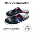 thumbnail image 6 of Goofa Modern Abstract Colorful Skull B Print Womens Mens Cotton Lightweight House Slippers , Washable Home Slippers,Indoor Comfy Bedroom Cozy Slippers-35/36, 6 of 7