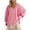 Pink, variant on Titcea Sweatshirt for Women, Solid Color V Neck Trendy Sweater, Loose Comfy Casual Tops