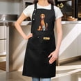 thumbnail image 2 of Kitchen 2 Pack Adjustable Bib Apron - Black with Cartoon Dog & Friends Design 2 Pockets Perfect for Cooking & Chef Use for Men & Women, 2 of 5