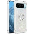 thumbnail image 3 of Case for Google Pixel 9, Google Pixel 9 Case Glitter with Ring Holder Stand,Clear TPU Cute Love Moving Quicksand Sparkle Shockproof Liquid Phone Case for Google Pixel 9/9 Pro Colorful YBZ, 3 of 14
