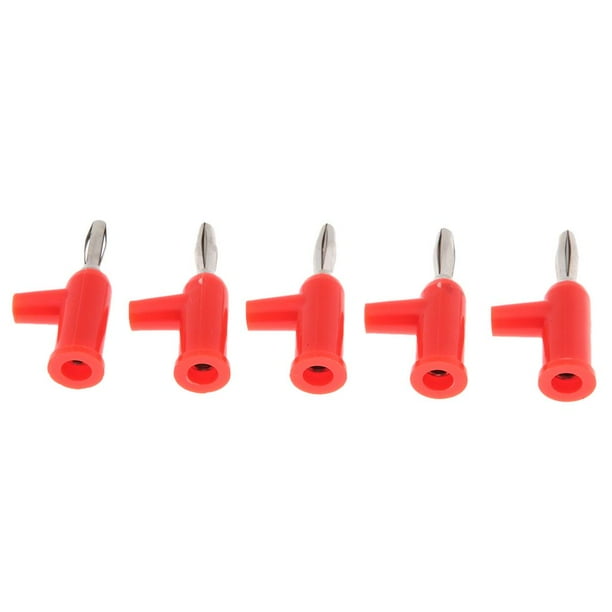 5 Piezas Enchufe de Plátano Sondas Adaptadores 4mm Test Pen de Cobre Bañado en