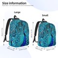 thumbnail image 4 of Xecao Beautiful Blue Peacock for Canvas College Laptop Backpack, Durable Rucksack Travel Notebook Bag School Backpack Book Bag for Men Women, 4 of 8