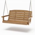 thumbnail image 2 of SimplyPoly Amish Made Classic Composite Porch Swing, 4-Foot, Tudor Brown, 2 of 3