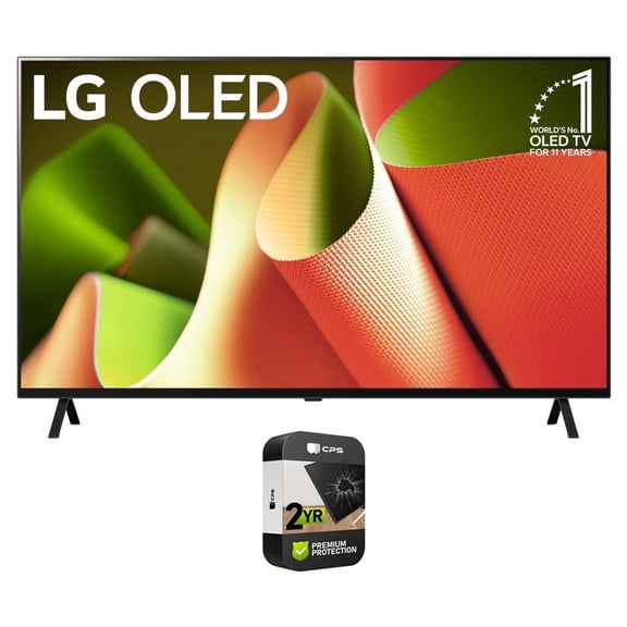 LG OLED65B4PUA 65 Inch Class OLED B4 Series Smart TV 4K Processor (2024) Bundle with 2 Year Extended Warranty