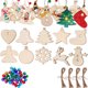 thumbnail image 3 of Adornos de árbol de Navidad de madera, decoración navideña de copos de nieve de alce personalizada, regalo de Navidad pintado a mano, 3 of 4