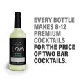 thumbnail image 2 of LAVA Premium Mojito Mix, Small Batched, Handcrafted, Made with Real Lime Juice, Mojito Mint, Spearmint, Demerara, Cane Sugar, Refreshing Rum Mojito Mixer. Ready to Use. 1-Liter (33.8oz) Glass Bottle, 2 of 3