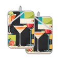 thumbnail image 7 of Yayeee Pot Holders Kitchen Heat Resistant with Pocket 7"x9.8" Cotton Oven Cooking Hot Pads, Art Cocktails, 7 of 7