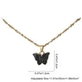thumbnail image 3 of Vadktai Colorful Acrylic Butterfly Pendant Necklace, Adjustable Retro Card Clavicle Chain, Necklace for Women Friend Friendship Party Jewelry Gift, 3 of 6