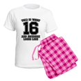 thumbnail image 5 of CafePress - This Is What 16 And Awesome Women's Light Pajamas - Women's Short Sleeve Print T-Shirt and Pants Light Cotton Pajama Set, 5 of 7