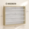 thumbnail image 3 of HOMCOM 5-Storey Wall Shelf Display Cabinet, Shot Glass Display Case, Oak, 3 of 10
