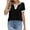 Black, variant on BLVB Women's Dressy Casual Blouses Business Casual Work Top Color Block Keyhole Short Sleeve Shirts Summer Clothes