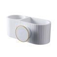 thumbnail image 1 of Stand Wall Mounted 2 Compartment Hair Dryer Holder Self Adhesive Bathroom Rack, 1 of 8