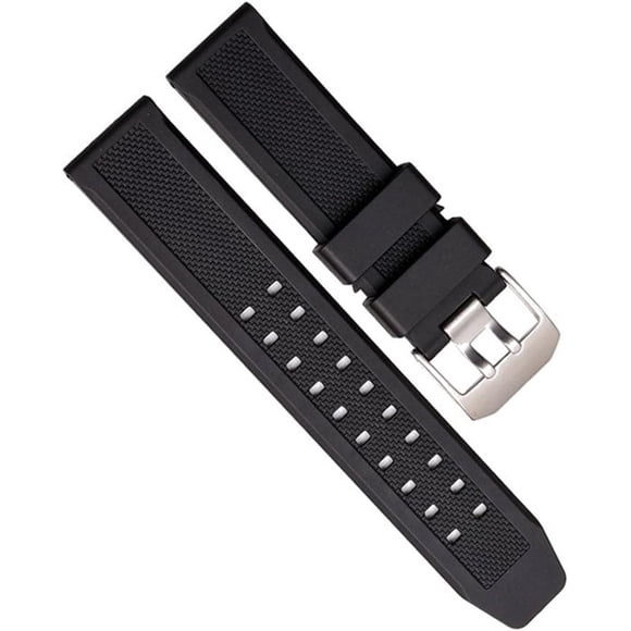 ABDFHE-Compatible Bracelet en Caoutchouc 23mm pour Montres Luminox Series & Navy Seal, 135mm x 80mm, Boucle à Double Broche, Non Résistant à l'Eau