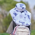 thumbnail image 3 of CSSAD Outdoor Wide Brim Sun Hat with Solar Fan, Summer Big Brimmed Shawl Fisherman's Hat for Childen, Sun Bucket Hat for Men Women UPF 50+ Bucket Fishing & Beach Hat with Fan, Gray, 3 of 6