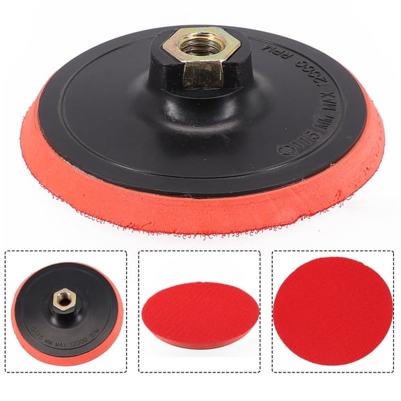 1Pc 4.5/5Inch 125Mm M14 Sanding Pad Thread Adhesive Polishing Pad For Angle Grinder Polisher Tools Polishing Pad 4.5Inch Smile Home