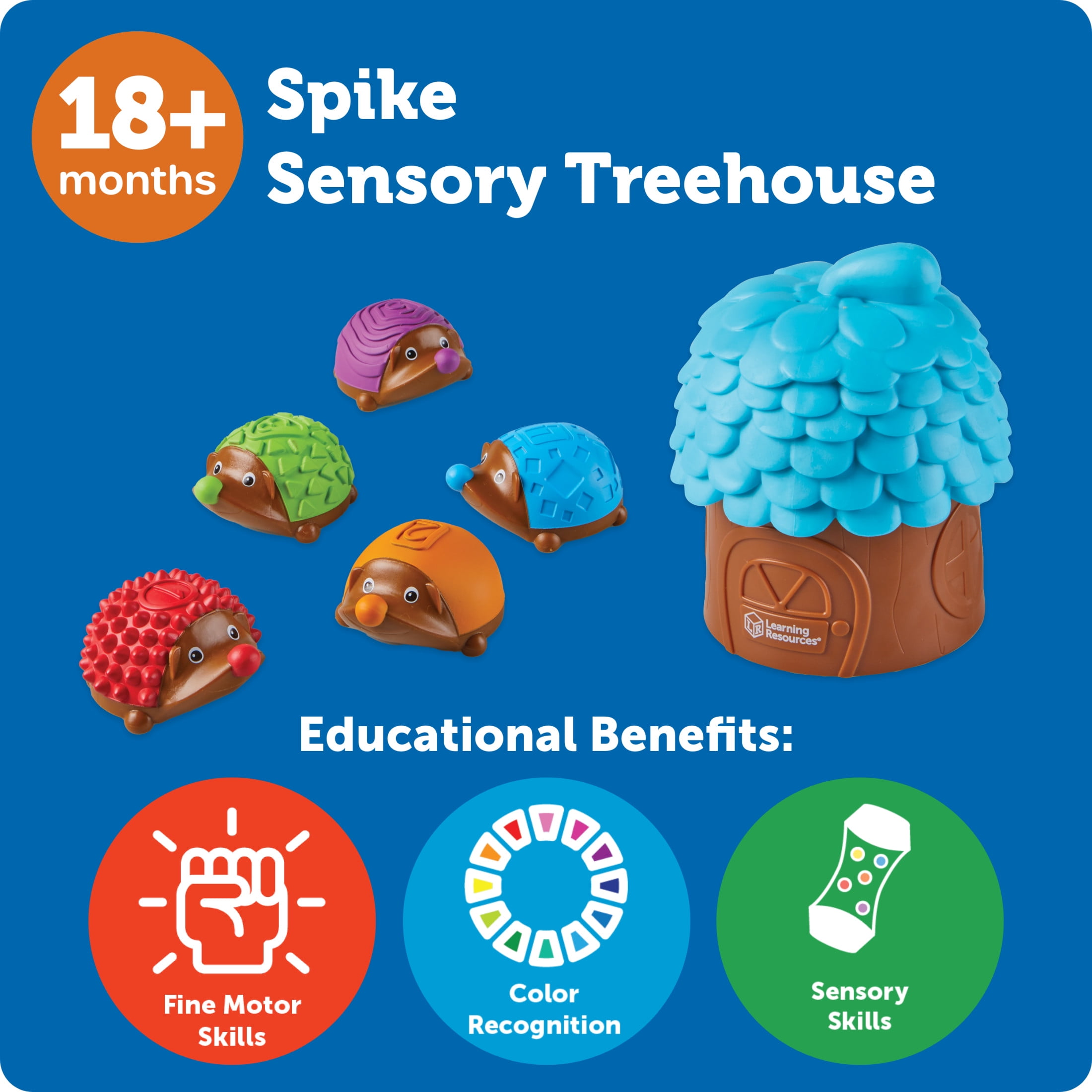 Learning Resources Spike the Fine Motor Hedgehog Sensory Tree House - Preschool Learning Toys for Boys and Girls Ages 18+ months