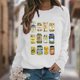 thumbnail image 2 of Sudadera con cuello redondo para mujer sudadera con pepinillos enlatados a la moda novedad, 2 of 6