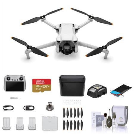 UPC: 0192223223141 | Mini 3 Drone Fly More Combo with RC Remote Controller Bundle with 128GB microSD Card  Anti-Collision Light  Foldable Landing Pad  Cleaning Kit