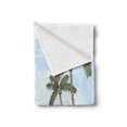 thumbnail image 2 of Graphic Beach Soft Flannel Fleece Blanket, Colorful Summer Sports Sketch of Windsurfing on Waves Exotic Palm Tree Coast, Cozy Plush for Indoor and Outdoor Use, 60" x 80", Multicolor, by Ambesonne, 2 of 5