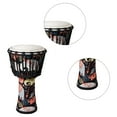 thumbnail image 2 of Instrumento Musical Djembe Drum African Goatskin Drumhead Arte Colorido Patrones 8 Pulgadas Gran Regalo para Principiantes Adultos Y, 2 of 6