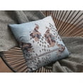thumbnail image 3 of Amrita Sen Suede Zippered Pillow With Brown on Blue Finish CAIPL70FSDS18X18, 3 of 5