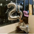 thumbnail image 3 of Silver Number 25 Balloon 40 inch, 25 Number Balloons, 25th Silver Birthday Decorations, 25 Year Old Women Men Silver Party Supplies, 3 of 17