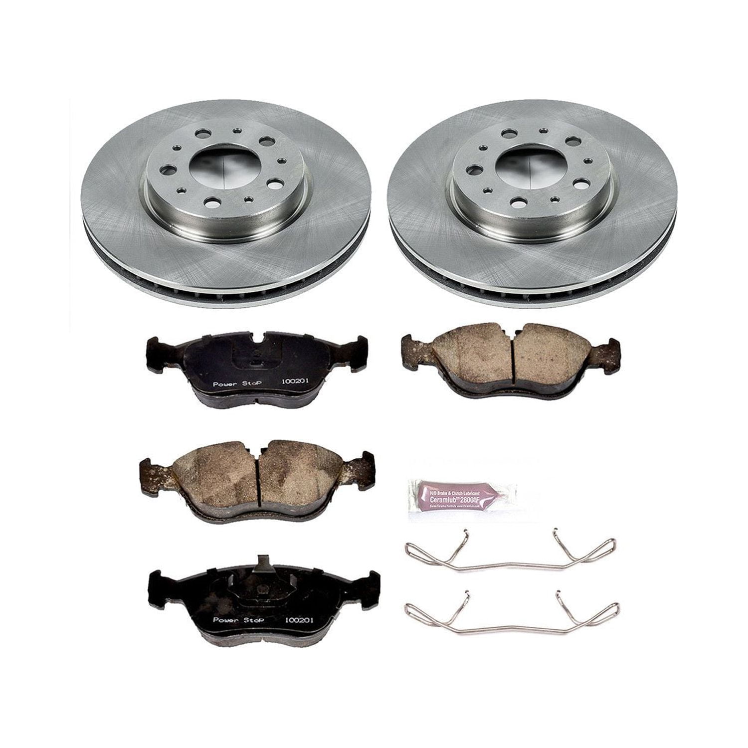 Power Stop Front Stock Replacement Brake Pad and Rotor Kit KOE572
