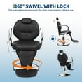 thumbnail image 5 of Barbers Chairs, 360 Degree Rotating Shampoo Chair for Hair Stylist, Reclining Salon Chair with Heavy Duty Hydraulic Pump, Spa Beauty Equipment for Hair Stylists, Tattoo Artists, Cosmetologists, 5 of 9